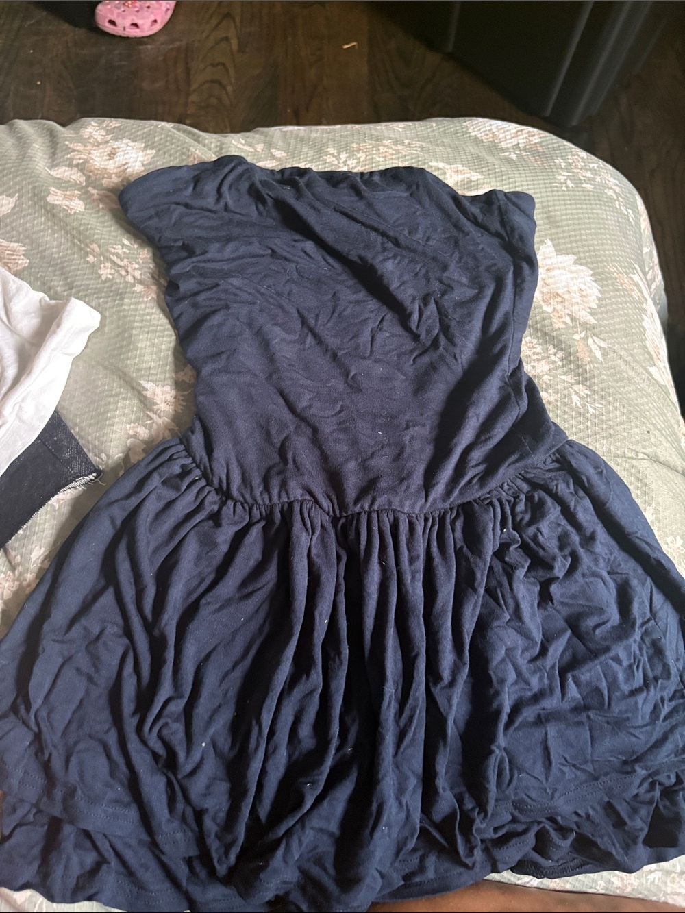 Strapless Navy Blue Women’s Dress - Classic Summer Style